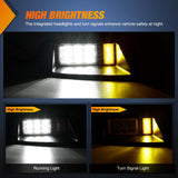 Golf Cart LED Headlights 2PCS 12V Turn Signals EZGO TXT | High Brightness Waterproof Plug and Play Design Running Light Upgrade Easy Installation for 1996-2013 EZGO TXT Electric Carts