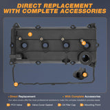 Engine Valve Cover Set for Nissan Altima S SL 2002 2003 2004 2005 2006, Base 2002-2004 2006, for Sentra S 2004, Engine Valve Cover for Sentra SER, SER Spec V 2002-2006, 2.5L (Bolts Included)