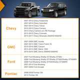 Fog Light Assembly Fog Light Assembly Compatible with 2007 2008 2009 2010 2011 2012 2013 Chevy Avalanche Suburban Tahoe GMC Yukon Acadia Ford Mustang Pontiac 2015 2016 2017 Silverado Colorado H16 Bulbs