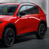 Rain Guards for Mazda CX5 2017-2019 2020 2021 2022 2023 2024 2025 | Tape-On Window Visors Outside Mount Vent Visors Window Deflectors Fresh Air Ventilation Smoke Tint, 4PCS
