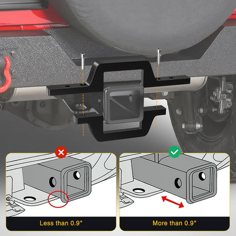 2.5 inch Towing Hitch Mount Bracket for Truck Trailer RV SUV Pick Up fit Dual LED Work Light Reverse Rear Back Up Off Road Lights(Towing Hitch Mount Bracket) Without Light