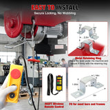 440LBS Electric Hoist 110V Electric Hoist Winch with Wireless & Wired Remote Control, Hoist Lift Winch Single/Double Slings 39FT Lifting Height w Emergency Stop for Garage Warehouse Factories