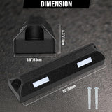 Rubber Parking Curbs 2 Pack - Heavy Duty 22 Inch Garage Wheel Stops Parking aid Block for Driveway & Parking Lot, Black