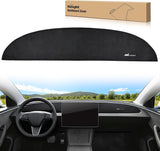 Dash Cover for Tesla Model 3/Y, Custom Fit Suede Mat | Non-Slip Backing, Reduce Sun Glare and Protect the Dashboard from UV Exposure