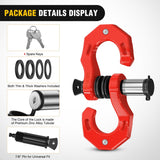 2 Pack 3/4 Inch D-Ring Separate Shackle with 7/8 Inch Lock Pin 45,000 lbs Break Strength, Off Road Recovery Shackle with Isolators Washers for Use with Tow Strap, Winch, Truck Vehicle (Red)