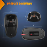 LED Cab Marker Lights 5 PCS 24 LED Smoke Lens Amber Clearance Roof Running Light Compatible with 2003-2018 Dodge Ram 1500 2500 3500 Pickup Trucks