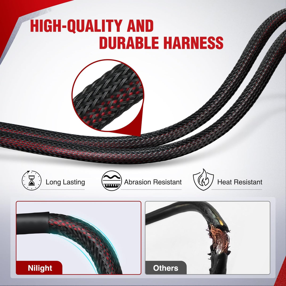 Wiring Harness Kit Nylon 16 AWG 2 Leads 12V Motorcycle Handlebar Switch On Off Power Relay Blade Fuse for LED Light Bar Off Road Lights on Motorcycles Bicycles ATV UTV