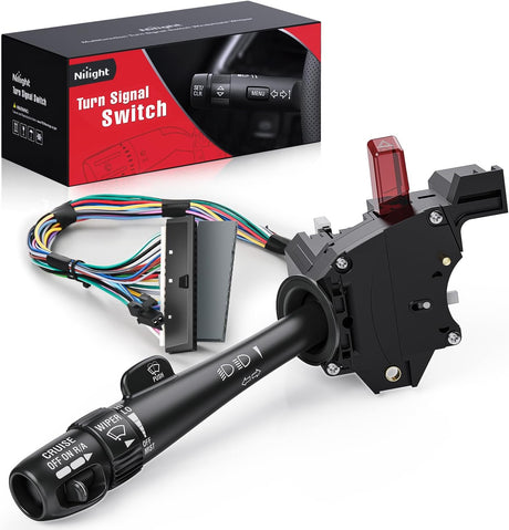 Turn Signal Switch Compatible with 1999 2000 2001 2002 Chevy Silverado 1500 2500 1999-2002 GMC Sierra 1500/2500 Yukon XL 1500 2002 Cadillac Escalade Windshield Wiper Switch