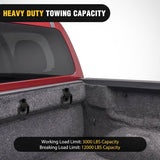 4 PCS D Ring Tie Down Anchor 1/2 Inch Heavy Duty Rings with Screws Bolts on Trailer Truck Bed Cargo 12000 Lbs Break Strength Hook Black