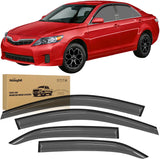 Window Visors for Toyota Camry 2007 2008 2009 2010 2011 | Tape-On Rain Guards Outside Mount Vent Visors Window Deflectors Smoke Tint, 4PCS