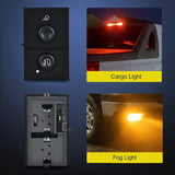 Fog Light and Cargo Lamp Switch Compatible with 2003 2004 2005 2006 Chevy Silverado 1500 2500 3500 Avalanche 1500 2500 2003-2006 GMC Sierra 1500 2500 3500 Cadillac Escalade w/Blue LED
