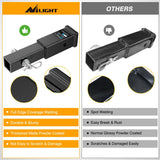 Trailer Hitch Extender 7 Inch Extension Length with Hitchs Tightener Anti Rattle Stabilizer for 2 Inch Receiver with 5/8 Inch Bolt Nut Clip 3,500 lbs GTW Matte Black