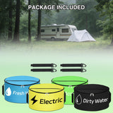 4 Pack RV Hose Storage Bag, Waterproof Utility Bag with Dual Zipper Closure, Handle & Straps RV Storage and Organization for Sewer, Fresh Water Hoses Electrical Cords Camper Tools Accessories