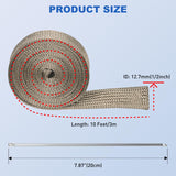 Titanium Spark Plug Wire Heat Shield Sleeve 1/2 Inch ID x 10 Inch | 3632°F Heat Protection Cover for Fuel Line, Wire Loom, Brake Cable & Diesel Heater Exhaust