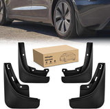Mud Flaps for Tesla Model 3 Highland 2024 2025, No Drilling Precision Fit Exterior Accessories Heavy-Duty Splash Guards Protection, Front & Rear Set