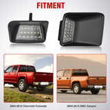 License Plate Lights Compatible with 2004 2005 2006 2007 2008 2009 2010 2011 2012 Chevy Colorado GMC Canyon with Black housing 6000K White 2PCS Pack