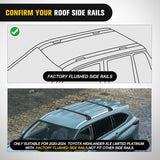 Roof Rack Cross Bars Fit for Toyota Highlander XLE Limited Platinum 2020 2021 2022 2023,Adjustable Aluminum car Crossbars with Rubber Pad for Cargo Carrier Luggage Bike Kayak Rooftop Snowboard