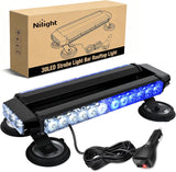 14.5 Inch 30LED Strobe Light Bar Double Side Rooftop Blue White