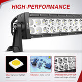 13.5 Inch 72 W LED Light Bar with Yellow Black Covers | Spot Flood Combo Lighting for Off Road Driving Fog Lamp on Motorcycle Van Camper Pickup Golf Cart ATV UTV SUV Truck Boat 4x4