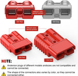 Anderson Connector 50AMP 6AWG Anderson Plug 12V-36V Battery Quick Connect/Disconnect Wire Harness Plugs Connectors Kit for 6 Gauge Cables Car Marine ATV Trailer Towing Winch Motor, 2 Pack Red