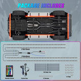 4PCS Aluminum RGBW LED Underglow Strip Lights with APP & Remote | 396 LEDs Door Assist Multi Color DIY Sound Active Function Music Mode Underbody Light Strips for Car Truck RV