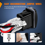 Turn Signal Switch with Flasher Relay Kit 4PIN ON Off ON Rocker Switch w/Blue LED Laser Etched SPDT Toggle Switches 12V 20A 24V 10A Jumper Wires for ATV UTV Tractor Motorcycle