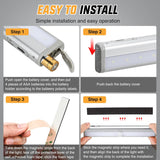 RV Step Lights 3PCS Motion Sensor Activated LED Bar RV Exterior Lights Battery Operated Wireless Magnetic Stick Strip Lighting for Motorhome Travel Trailers Camper Under Cabinet Step Tent