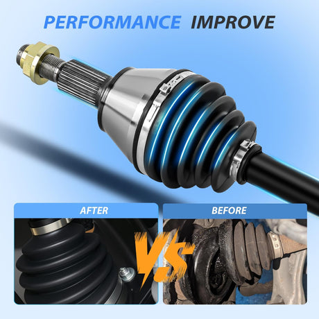 CV Axle Shaft Assembly Compatible with 2012 2013 2014 2015 2016 2017 2018 Ram 1500 2019-2020 Ram 1500 Classic Half-Shaft Assemblies Replacement Front Wheel Driver or Passenger Side