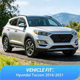 in-Channel Rain Guards for Hyundai Tucson 2016 2017 2018 2019 2020 2021, Smoke Tinted Window Visor Vent Shield Shade, Fresh Air Ventilation & Rain Protection, 4PCS