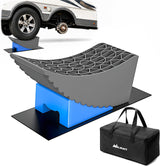 RV Leveling Ramp, Curved Camper Leveler up to 6 Inch Lift, Raised Tire Change Ramp, Tandem Wheel Aid for Dual Axle Trailers, 1 Pack