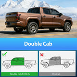 Window Visors for 2024-2025 Toyota Tacoma Double Cab 4th Gen | Tape-On Rain Guards Outside Mount Vent Visors Window Deflectors Smoke Tint, 4PCS