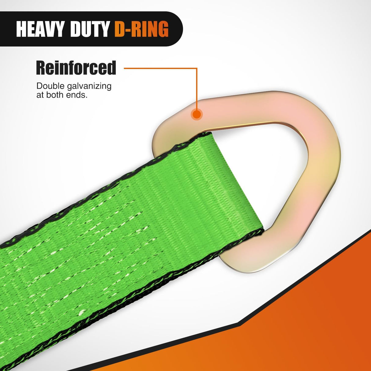 2 Inch x 38 Inch Axle Tie Down Straps with D-Rings & Protective Sleeves | 11,127 LBS Break Strength for Car Haulers Engine Hoists Trucks Trailers and UTVs 4 Pack Green