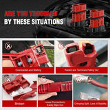 Anderson Connector 350AMP 2/0AWG Anderson Plug 12V-36V Battery Quick Connect/Disconnect Wire Harness Plugs Connectors Kit for 2/0 Gauge Cables Car ATV Trailer Towing Winch Motor, 2 Pack Red