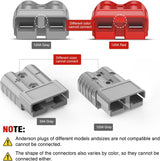 Anderson Connector 120AMP 4AWG Anderson Plug 12V-36V Battery Quick Connect/Disconnect Wire Harness Plugs Connectors Kit for 4 Gauge Cables Car Marine ATV Trailer Towing Winch Motor 2 Pack Grey