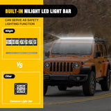 Roof Rack Cargo Basket with LED Light Bar Compatible with 2007-2026 Wrangler JK JL Unlimited & Gladiator JT 4 Door Hardtop, JKU JLU Luggage Rooftop Storage Carrier
