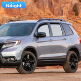 in-Channel Rain Guards for Honda Passport 2019-2024 2025 2026, Vent Window Visors Low Profile Wind Deflectors for Rain & Fresh Air Ventilation, Smoke Tinted-4PCS