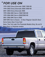 Taillight Assembly Compatible with 1999 2000 2001 2002 2003 2004 2005 2006 GMC Sierra 1999-2002 Chevy Silverado Fit Fleetside Tail Rear Light OE Style Passenger Side Black Border