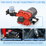 RV Water Pump, 12v Water Pump 3.0 GPM 55 PSI with Pressure Switch and Strainer Heavy Duty Diaphragm Pump 12 Volt DC Upgrade Self-Priming Low Noice for RV Camper Marine Yacht Caravan Trailer