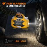 Portable DC 12V Tire Inflator Dual Cylinders and Dual Motors 150PSI | Heavy Duty Tire Pump Air Pumps Auto Shutoff with Screen and LED Light Air Compressor for Pickup Truck ORVs SUVs Cars