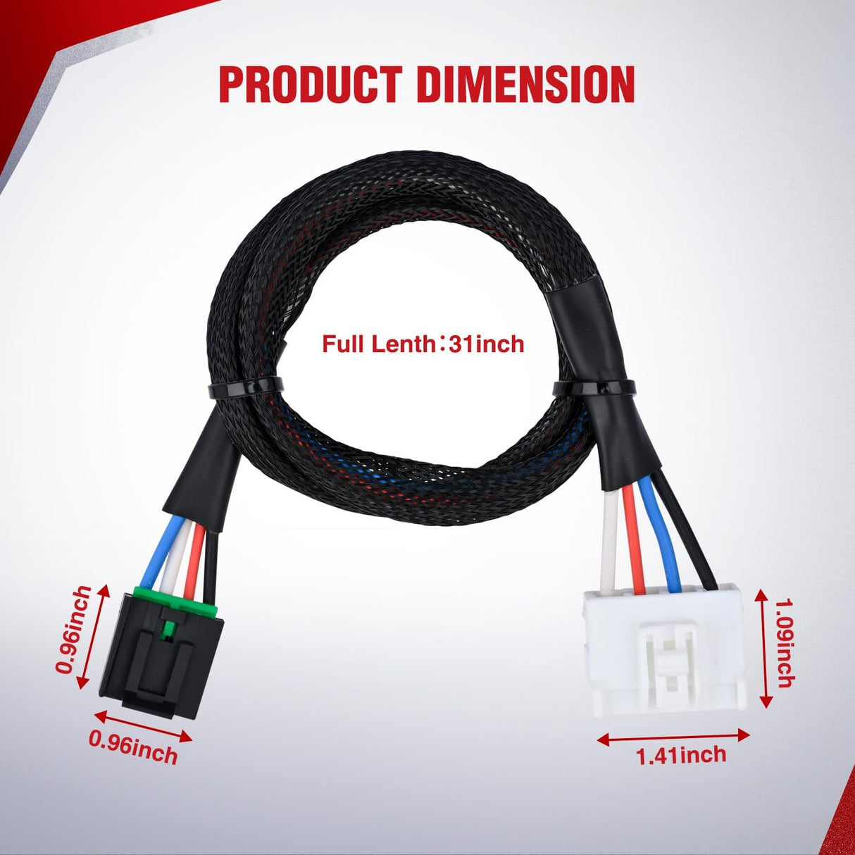Wiring Harness Kit Brake Controller Wiring Harness Adapter for Dodge Ram 1995-2009 Dakota 1997-2011 Durango 1998-2009 Factory Towing Package Required Towing Hitch Trailer RV