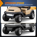 Golf Cart LED Headlight with Bumper Turn Signals Running Lights High Brightness Waterproof Plug and Play 12V for 2004-Up Club Car Precedent Electric Carts