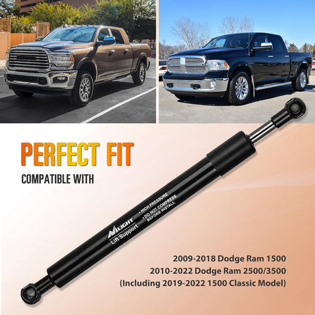 Truck Tailgate Assist, Tail Gate Lift Assist Shock Kit for 1500 2500 3500 Dodge Ram 2009 2010 2011 2012 2013 2014 2015 2016 2017 2018 2019 2020 2021 2022 2023 2024 2025