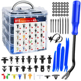 860Pcs Car Push Retainer Clips & Auto Fasteners Assortment -26 Most Popular Sizes Nylon Bumper Fender Rivets with 10 Cable Ties and Fasteners Remover for Toyota GM Ford Honda Chevy