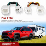 4 Pin Trailer Wiring Harness Kit 56434 Vehicle Standard 4 Way Connector Custom for 2019 2020 2021 2022 2023 2024 2025 Mitsubishi Outlander PHEV Toyota RAV4 RAV4 Prime Tow Hitch Accessories