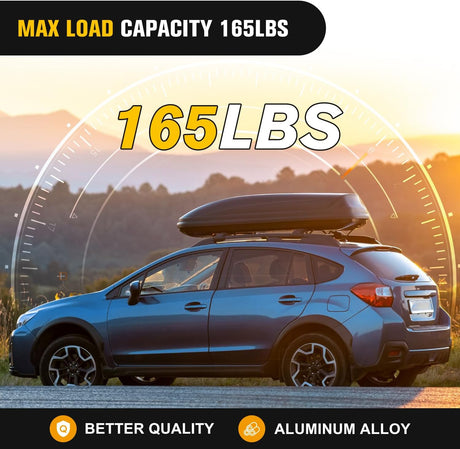 Roof Rack Cross Bars Fit for Subaru Crosstrek 2018-2023 & Impreza 2017 18 19 20 21 22 2023 Aluminum Rails Crossbars with Rubber Pad for Rooftop Cargo Carrier Kayak (Only Fit Raised Side Rails)