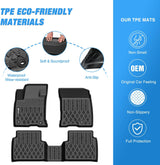 TPE Floor Mats for Lincoln Corsair (Gas Model) 2020 2021 2022 2023 2024 2025 All Weather Custom Fit Heavy Duty Floor Liners