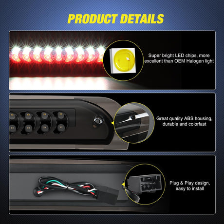 2002-2008 Dodge Ram 1500 2003-2009 RAM 2500 3500 Third Brake Light Nilight