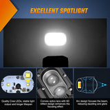 LED Pod Light 48W 4 Inch 2 PCS White Spot Beam Driving Lights IP67 Waterproof Auxiliary Offroad Lighting for Truck Tractor SUV ATV UTV Golf Cart Boat Motorcycle Dirt Bike