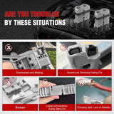Anderson Connector 175AMP 4AWG Anderson Plug 12V-36V Battery Quick Connect/Disconnect Wire Harness Plugs Connectors Kit for 4 Gauge Cables Car Marine ATV Trailer Towing Winch Motor 2 Pack Grey