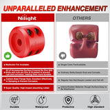 Winch Stopper for ATV UTV Truck SUV Winch Cable Hook Rubber Stopper 2 Pack Protect Towing Hook Synthetic Rope Winch Accessories Rope Line Saver with Stainless Steel Screws Allen Wrenc, Red